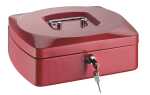 Geldkassette, neuartige Optik, Rot, Seiten gewölbt,...