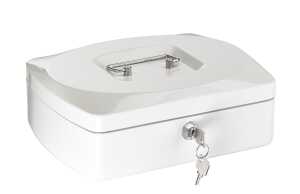 Geldkassette, Weiß, (L/B/H) 250/180/70 mm