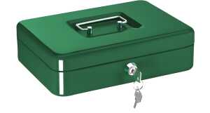 Geldkassette, Grün, (L/B/H) 250/180/70 mm