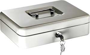 Alco Geldkassette Stahlblech 250x170xx75mm grau