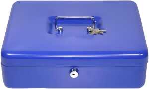 Alco Geldkassette Stahlblech 310x225xx75mm blau