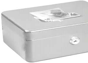 Geldkassette, silberfarben, (L/B/H) 200/160/90 mm