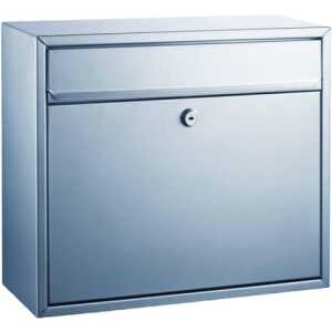 Briefkasten,  Metall silbergrau, (L/B/H) 36/31/15 cm