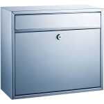 Briefkasten,  Metall silbergrau, (L/B/H) 36/31/15 cm