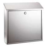 Briefkasten, Einwurf oben, mit Abdeckung, Edelstahl...