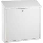 Briefkasten, Einwurf oben, mit Abdeckung, Weiß...