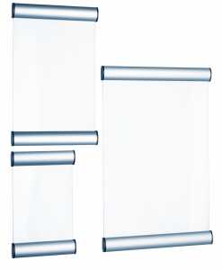 Türschild, Aluminium-Klapprahmen, (L/B) 24/15 cm