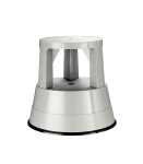 Rollhocker, Kunststoff, bruchfest, Lichtgrau, 3...