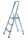 Haushaltsleiter, Aluminium, 3-stufig, zusammenklappbar, einseitig begehbar