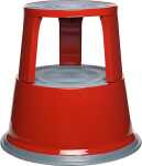 Rollhocker, Metall, Rot, 3 absenkbare Gleitrollen,...