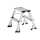 Alco Trittleiter mit Rollen Aluminium 2-stufig 43cm silber