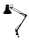 Tischleuchte, Metall, Schwarz, 2 Gelenke, E27, 230 V, 60 W, mit Tischklemme, ohne Leuchtmittel