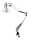 Tischleuchte, Metall, silberfarben, 2 Gelenke, E27, 230 V, 60 W, mit Tischklemme, ohne Leuchtmittel