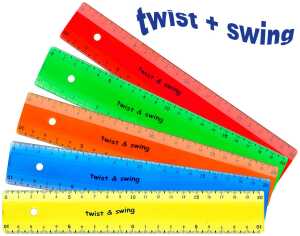 Twist & Swing Lineal 20 cm in fünf Farben sortiert 1 Stück