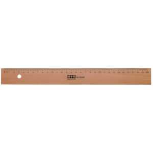 Standardgraph Holzlineal mit Stahleinlage 30 cm, aus Buchenholz, unlackiert