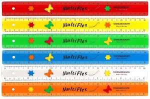 STG Multiflex Lineal 30 cm, drei eingepresse Motive 9070