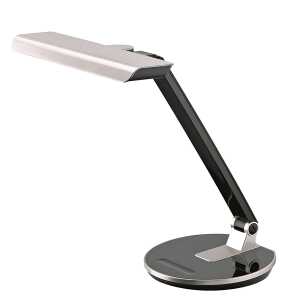 LED-Tischleuchte, silberfarben, Schwarz, 4-fach dimmbar, Touch-Sensor, 8 W