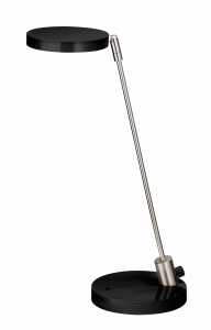 LED-Tischleuchte, Schwarz, schlichtes Design, neigbar, 230 V, 8 W
