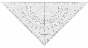 Standardgraph Kursdreieck mit Kunststoffgriff 20 cm, Hypotenuse 265 mm