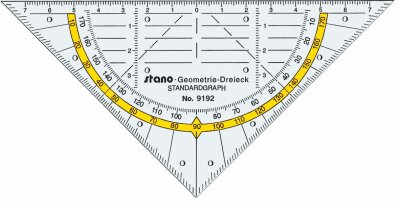 Standardgraph Geometriedreieck  stano 16 cm in PP-Tasche 1 Stück