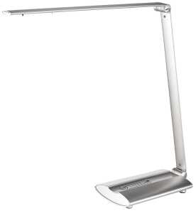 LED-Tischleuchte, silberfarben, 3-fach Dimmer, 12 LEDs, 8 W
