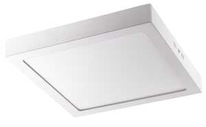 LED-Deckenleuchte, Weiß, eckig, 90 LEDs, 1450-1500lm, 4000K, 18 W, (B/T/H) 225/225/35 mm