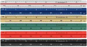 Standardgraph Dreikantmaßstab 15 cm Aluminium natur 1 Stück