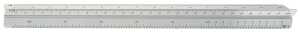 Standardgraph Dreikantmaßstab Aluminium natur 1:20-1:25/1:50-1:75/1:100, 30 cm