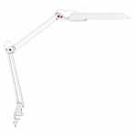 Tischleuchte, Weiß, Tischklemme, Doppelarm,...