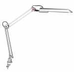 Tischleuchte, silberfarben, Tischklemme, Doppelarm,...