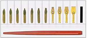 Standardgraph Zeichen-Set, Bandzug & Plakat 1 Federhalter, 11 Feder, Magnet