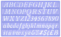 STDGRAPH Schablone Schrift Italic 1 Stück