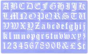 Standardgraph Schablone Schrift Old Englisch 30 mm 1 Stück