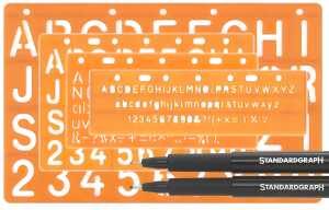 Standardgraph Schablonen Set 5-10-15-20 mm + Fineliner 01-08 1 Stück