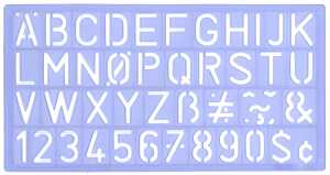 Standardgraph Schablone Standard-Schrift 100 mm 1 Stück