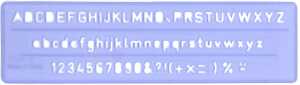 Standardgraph Schablone Groß- und Kleinbuchstaben 5 mm