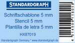Standardgraph Schablone Groß- und Kleinbuchstaben 5 mm