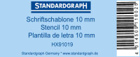 STDGRAPH Schablone Standard-Schrift 10 mm Groß- und...