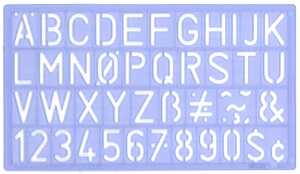 Standardgraph Schablone Großbuchstaben 20 mm