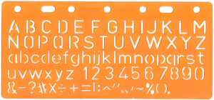 Standardgraph Schablone Standard-Schrift 20 mm Großbuchstaben 1 Stück
