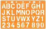 Standardgraph Schablone Standard-Schrift 20 mm Großbuchstaben 1 Stück