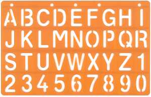 Standardgraph Schablone Großbuchstaben 30 mm