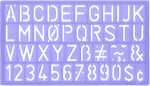 Standardgraph Schablone Standard-Schrift 30 mm Großbuchstaben 1 Stück