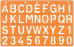 Standardgraph Schablone Standard-Schrift 30 mm Großbuchstaben 1 Stück