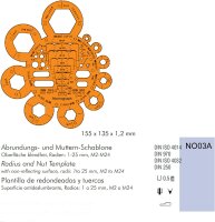 STDGRAPH Abrundungs- und Mutternschablone mit...