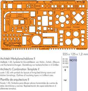 Standardgraph Architekt-Werkplanschablone I 4014509000108