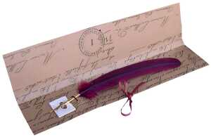 Rubinato Gänsekiel Geschenkbox Feder + Tinte bordeaux