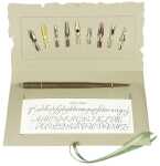 Rubinato Schreibfedern auf Museumskarton 9 verschiedene...