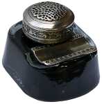 Rubinato Kalligraphie-Tintenglas 48 ml schwarz, Metall...