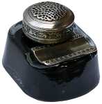 Tintenglas mit 48 ml schwarzer Tinte und Metall-Teilen 4014509119800